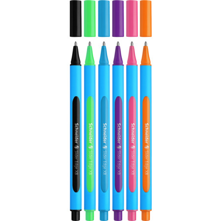 Bolígrafos slider edge xb punta ancha 6und colores surtidos schneider