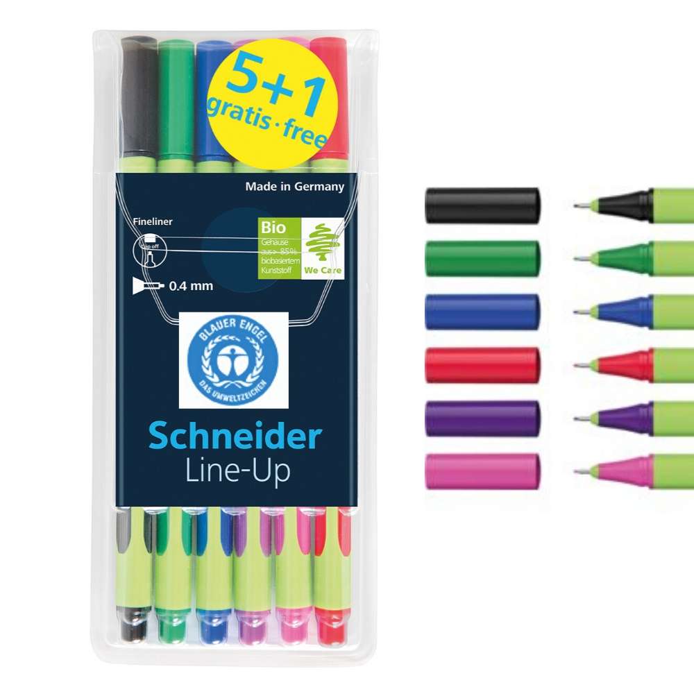 ROTULADORES FINELINER LINE-UP 0,4mm E/6UND. COLORES SURTIDOS SCHNEIDER