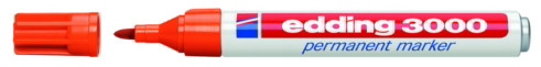 Rotulador edding 3000 naranja permanente