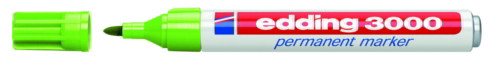 Rotulador edding 3000 verde claro permanente