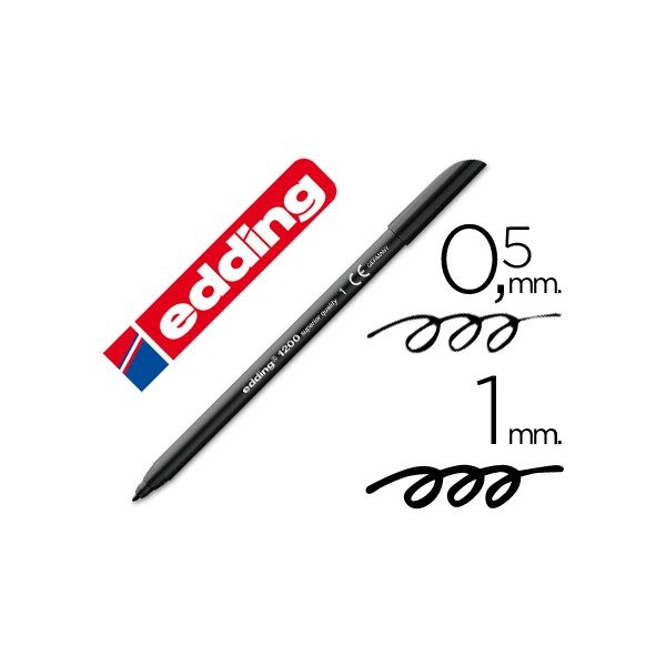 Rotulador edding 1200 negro nº 01