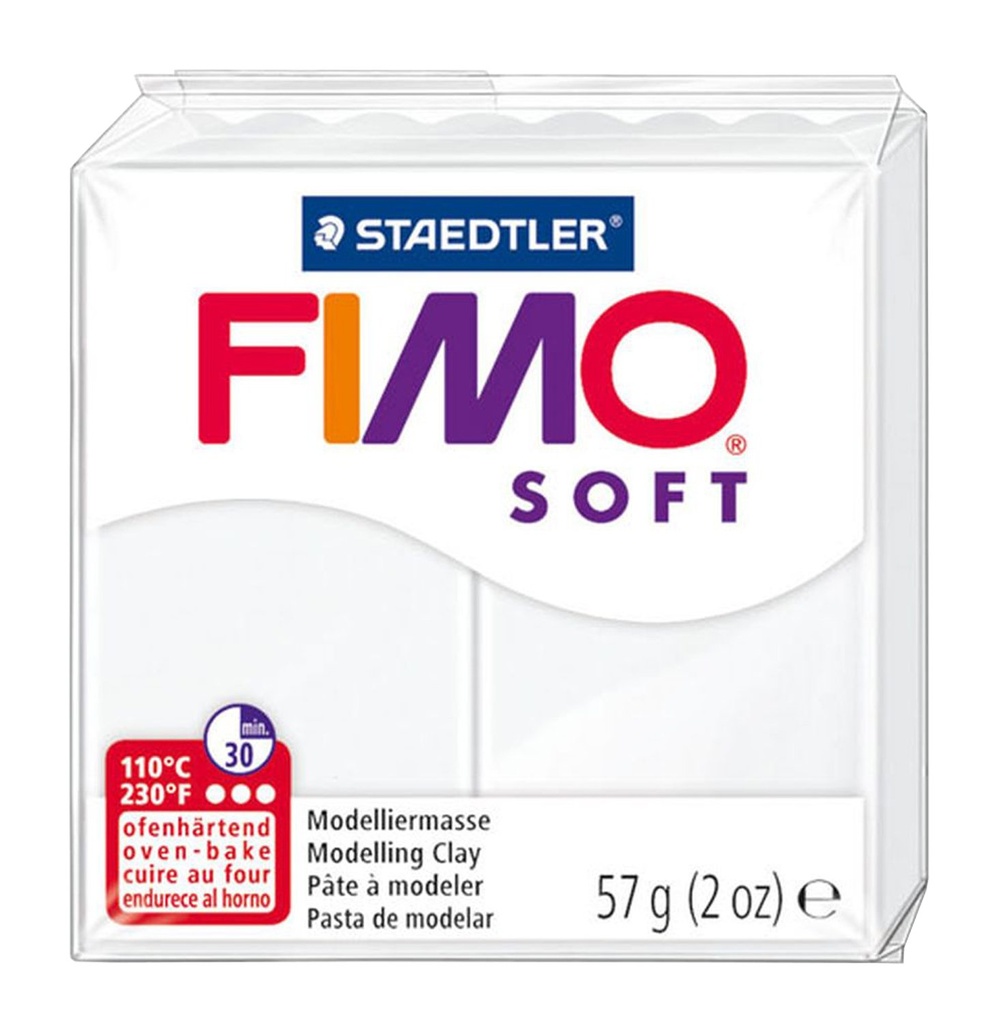 Pasta modelar fimo soft blanco 57grs. Staedtler