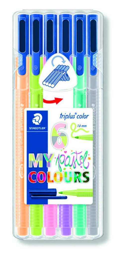 C/6 rotuladores triplus colores pastel