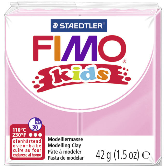 Pasta modelar fimo Kids rosa 42grs. Staedtler