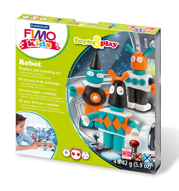 Pasta moldear fimo kids robot 4und. Surt 42 gr Staedtler