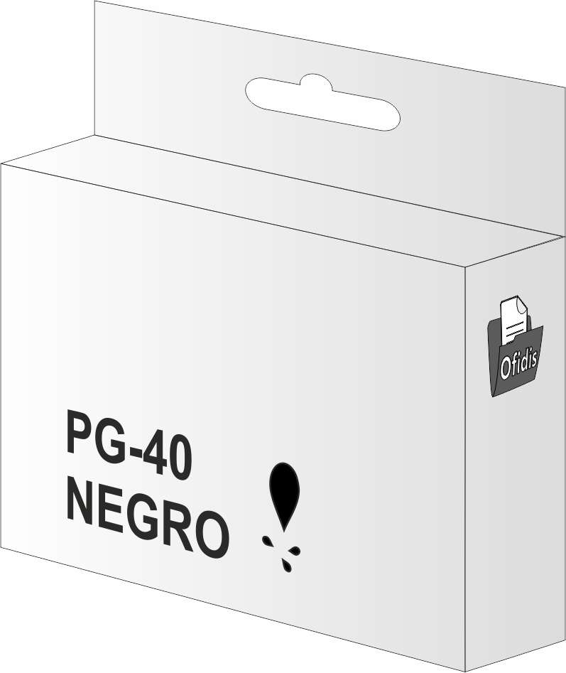 Cartucho tinta compatible canon pg40 negro