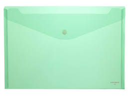 Sobre polipropileno con botón A4 Verde Databank