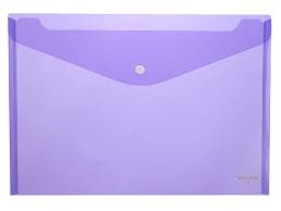 Sobre polipropileno con botón A4 Violeta Databank