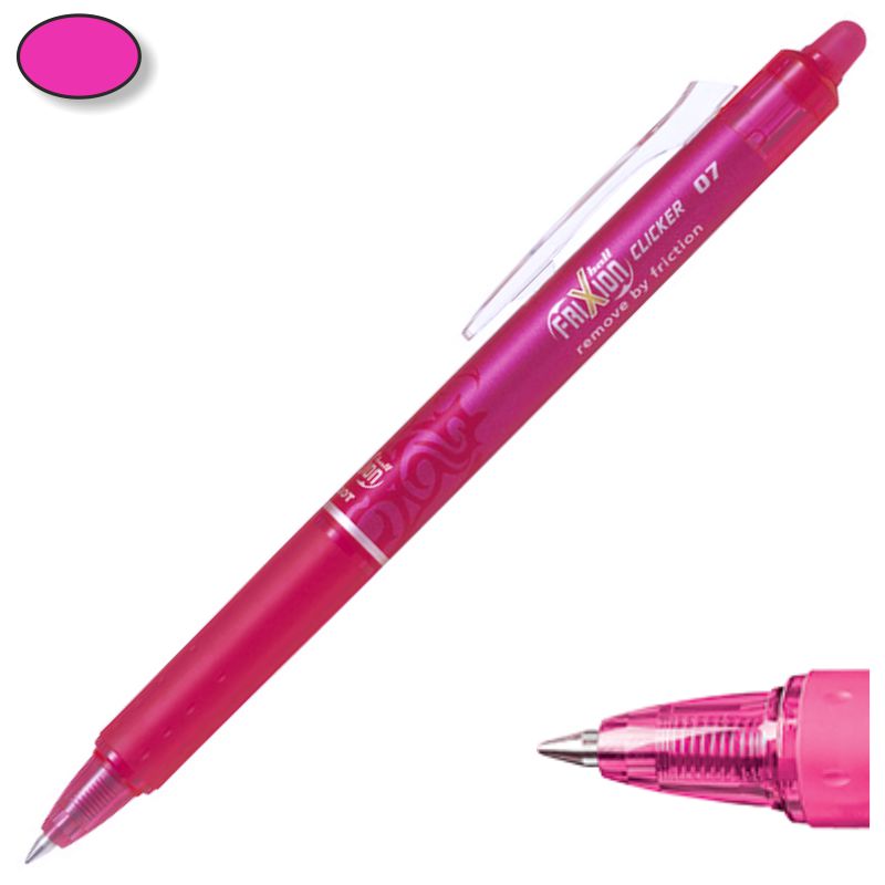 Bolígrafo Pilot Frixion clicker ball 0.7 rosa