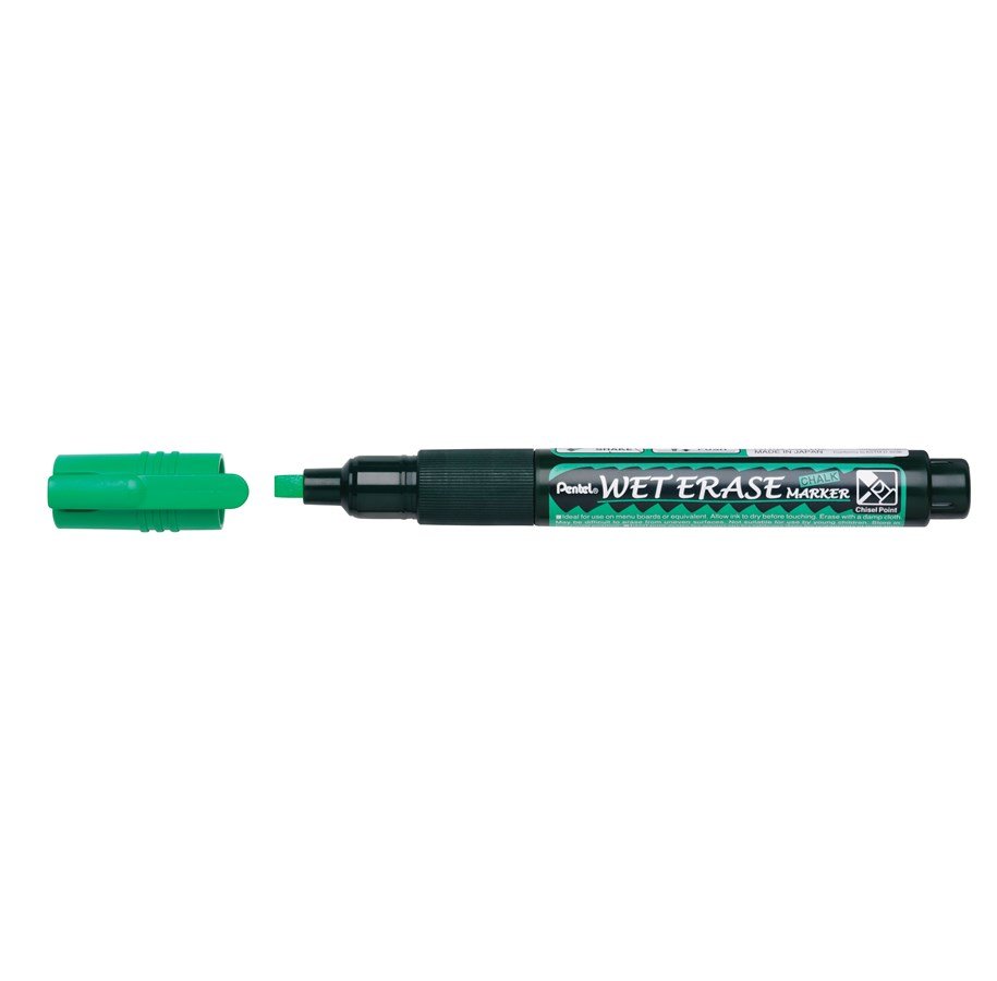 Marcador tiza verde punta media weterase Pentel