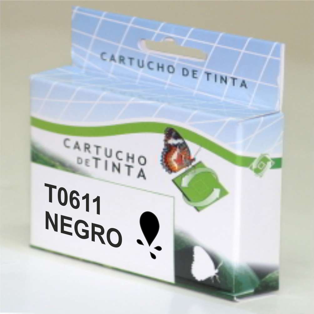 Cartucho tinta compatible Epson t0611 negro