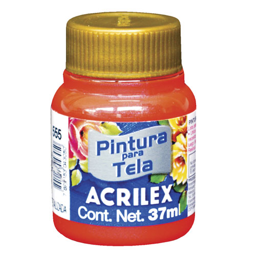 Acrilex pintura tela metálica 555 rojo
