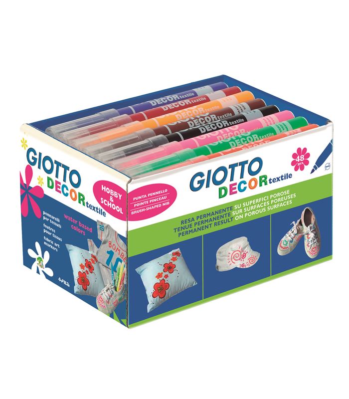 Rotulador Giotto decor textile school pack 48 uds