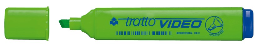 Textmarker tratto video verde