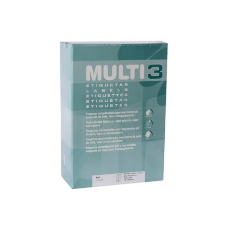 Etiquetas adhes. Multi 3 70x30mm caja 500h