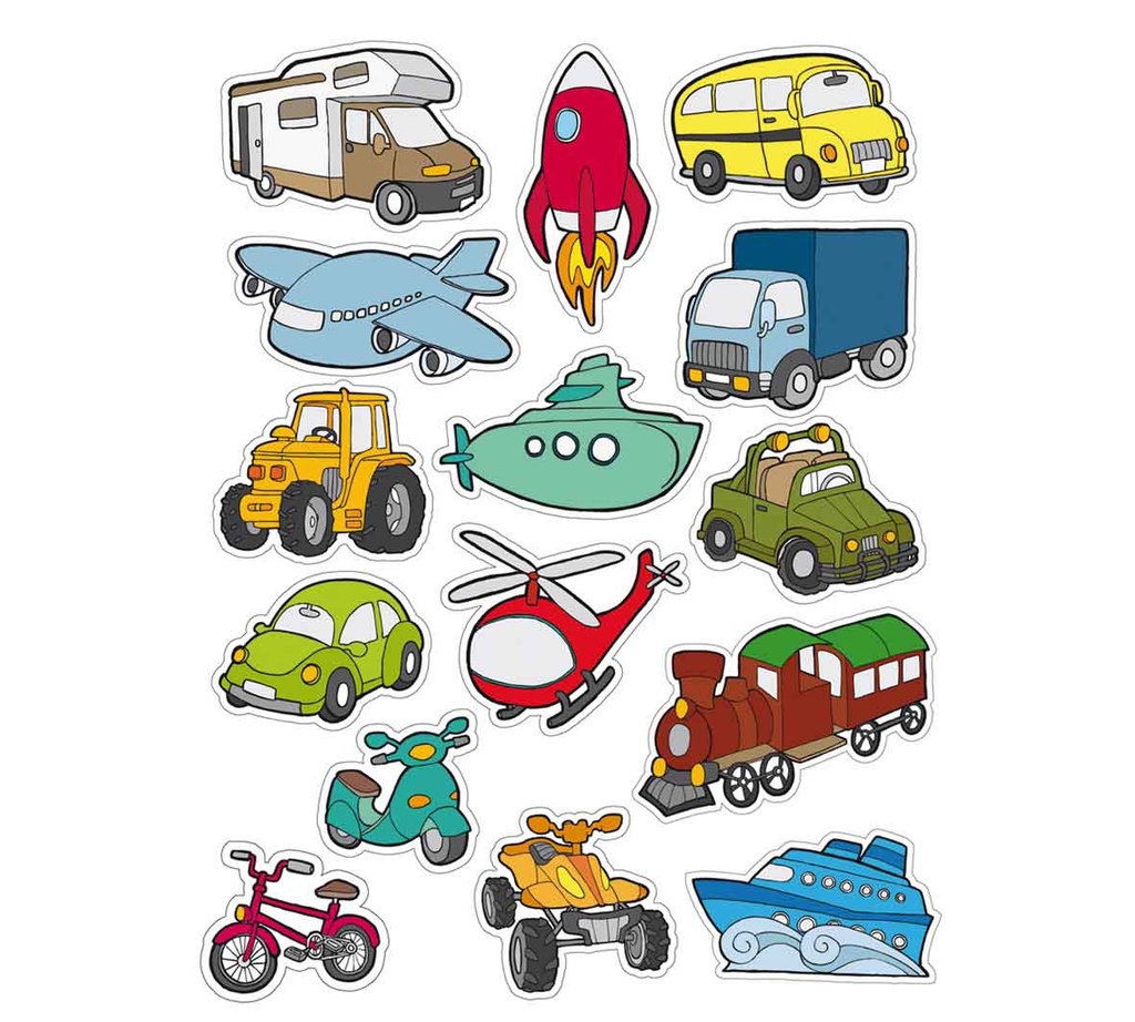 Bolsa juego de gomets coches