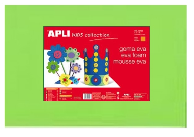 Goma eva lisa color verde 40*60 hoja