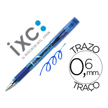 Bolígrafo roller tinta con grip azul 0,5