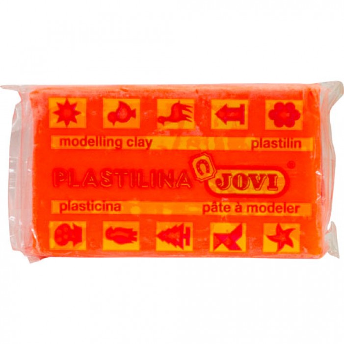 Plastilina flúor salmón 50 grs. Jovi
