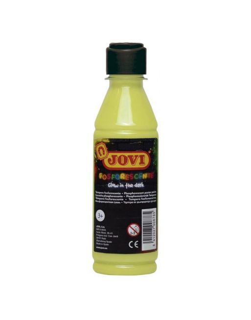 Tempera líquida fosforescente amarillo 250ml. Jovi