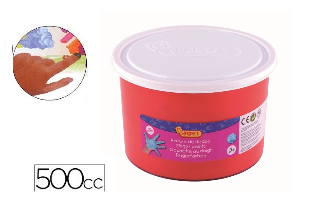 Pintura dedos bermellón jovi