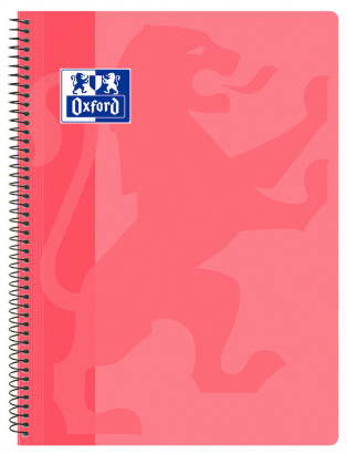 Cuaderno espiral Fº 4x4 80h 90g tapa PP rosa chicle Oxford