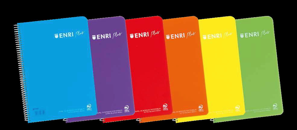 Cuaderno espiral TP Enri Plus A4 80H 1 línea