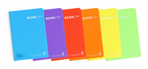 CUADERNO ESPIRAL TAPAS PVC A5 CUADR 4x4 ENRI