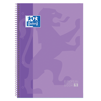 Cuaderno espiral microperforado A4+ 90grs. 80h. 5x5 Violeta Oxford