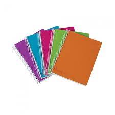 Cuaderno espiral tapa blanda pacsa Fº 80h