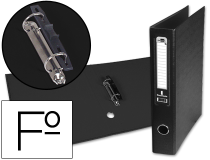 CARPETA 2 ANILLAS 40mm NEGRO