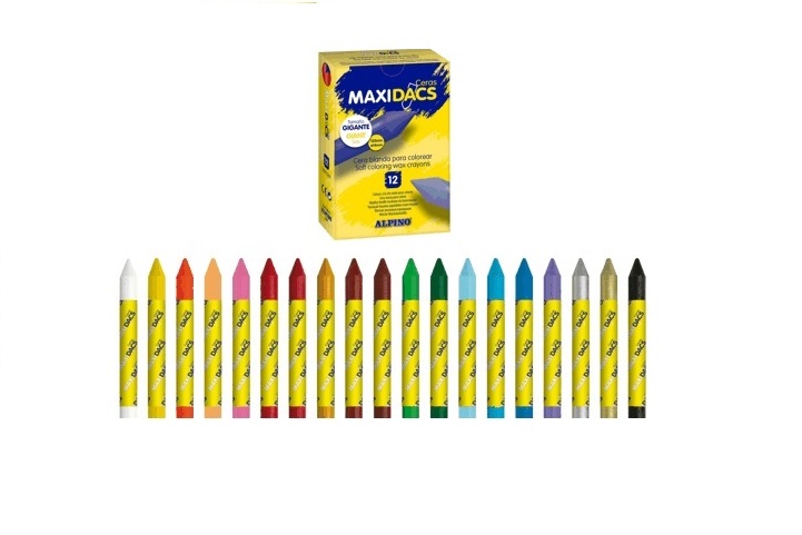 Maxidacs ceras alpino rojo 12 unds