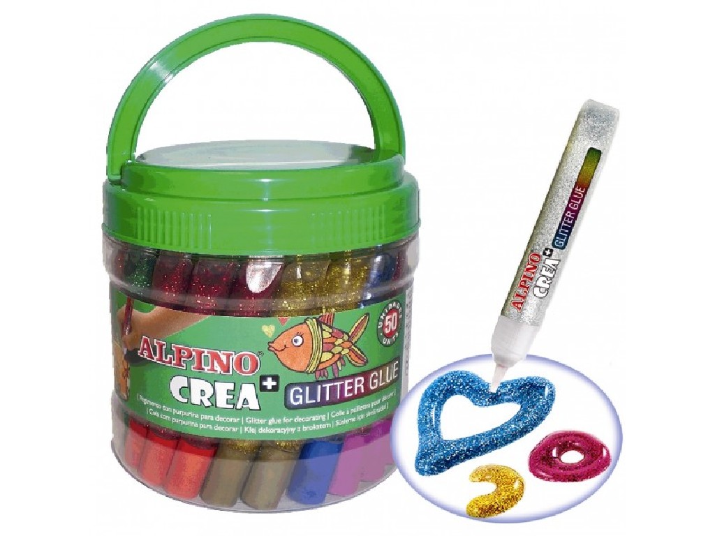 Glitter glue surt. Colores alpino