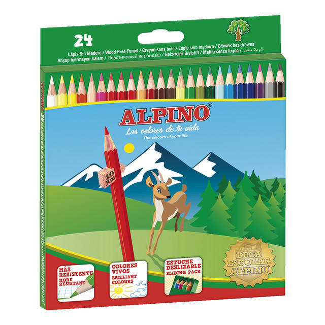Lápices de colores alpino 24 unidades