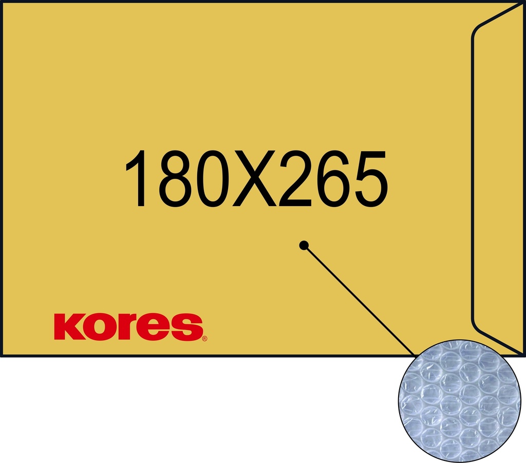 P./10u. Bolsas kraft 180x265 burbujas nº14 90g.