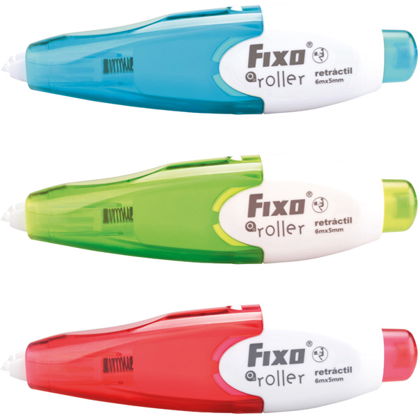Cinta correctora Fixo roller retractil 6m