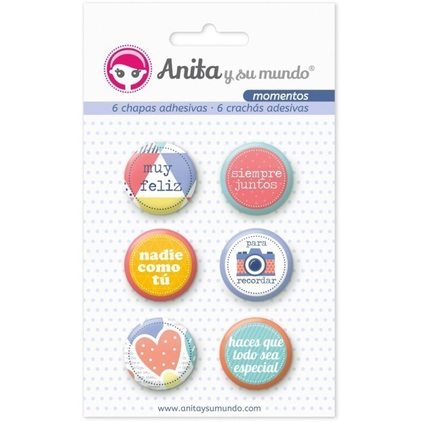 CHAPAS ADHESIVAS MOMENTOS-Pack 6 unid