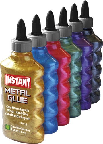 Cola metalizada color verde 180ml.