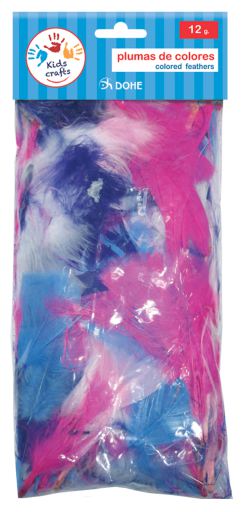 Plumas color surt. Bolsa 12gr