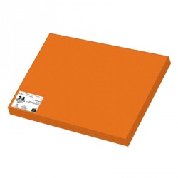 Cartulina 25 hojas 50x65 naranja fuego