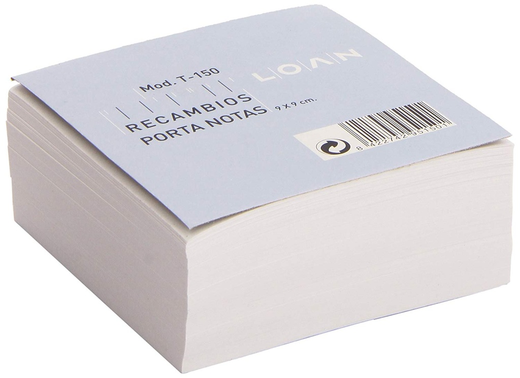 Recambio porta notas 9x9 400hojas