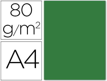 PAPEL COLOR VERDE ACEBO LIDERPAPEL 15u.