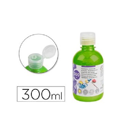 Temera liquida Liderpapel escolar 300ml. Verde flu