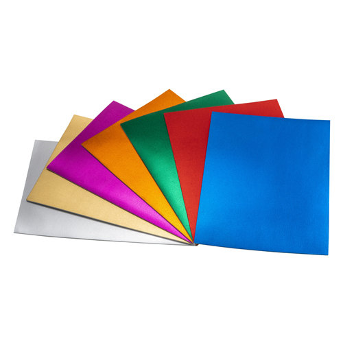 Hoja goma eva metálico azul 40x60