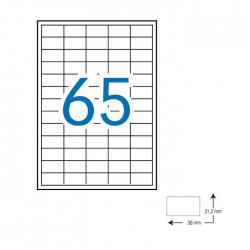 Paquete. 100h. Etiq. Autoadhesivas blancas 38*21,2mm