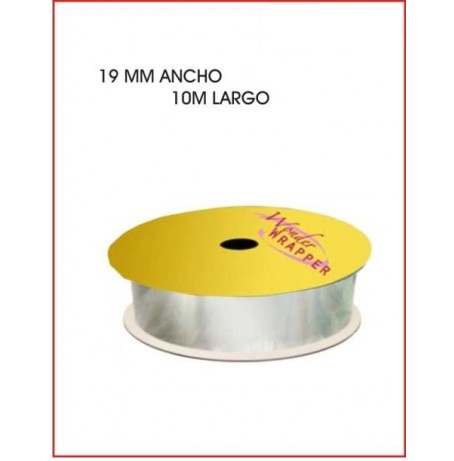 Cinta decorativa plata mate