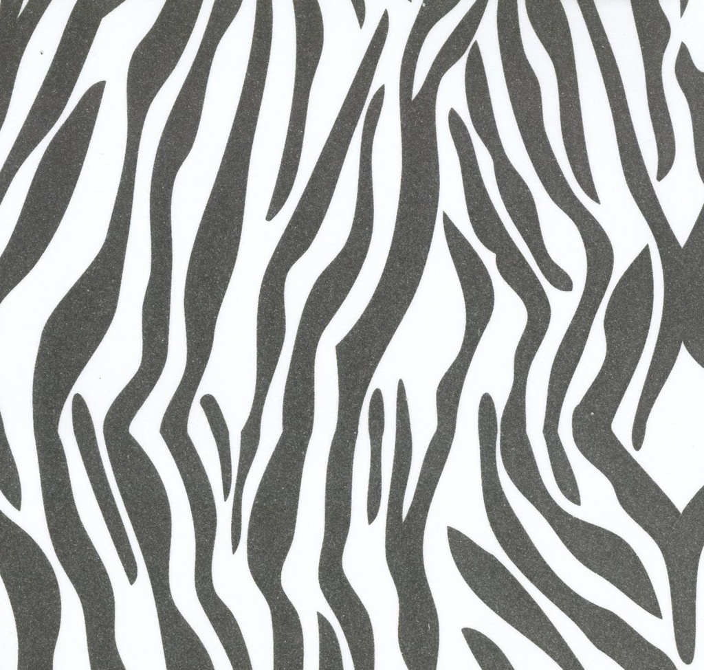 Hoja goma eva blanca estampado cebra 40x60mm