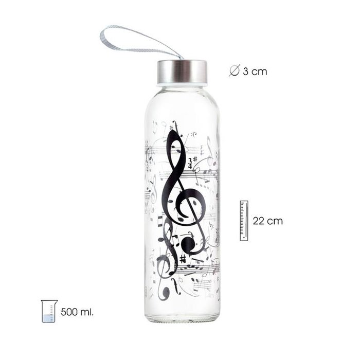 BOTELLA CRISTAL MUSICA 500ml