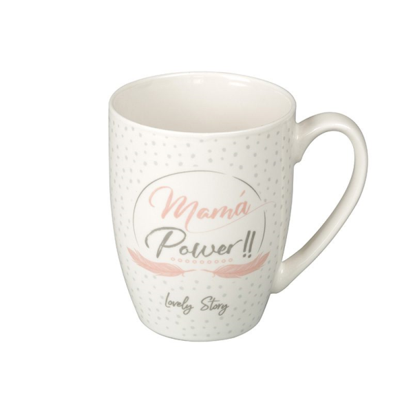 Taza cerámica decorada "mama power" lovely story