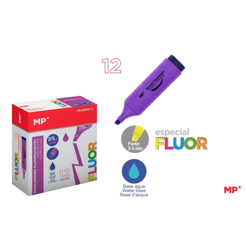 Marcador fluorescente morado